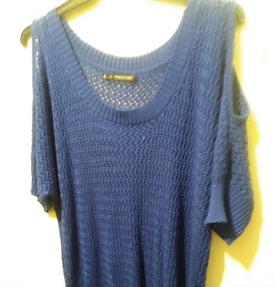 Colder Shoulder Crochet Sweater - Picture 1 of 3